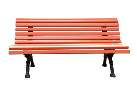 Park bench isolated over a white background 