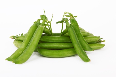 Pea Pod on a white background の写真素材