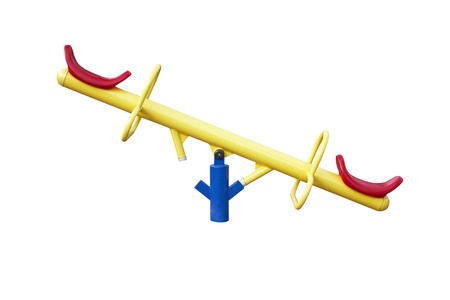 Illustration of isolated see saw on white background の写真素材