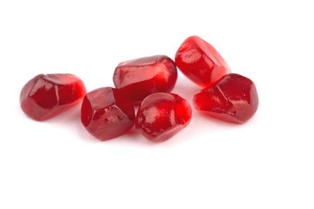 Fresh pomegranate seeds for food on a backgroundの写真素材