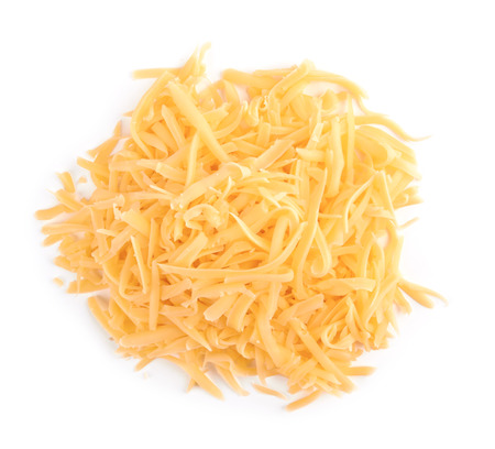 Grated cheese isolated on a white background Grated cheese isolated on a white background