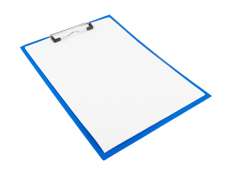 Clipboard blank isolated on a white backgroundの写真素材