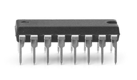 Microchip isolated on a white background
