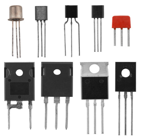 power transistors isolated on a white background
