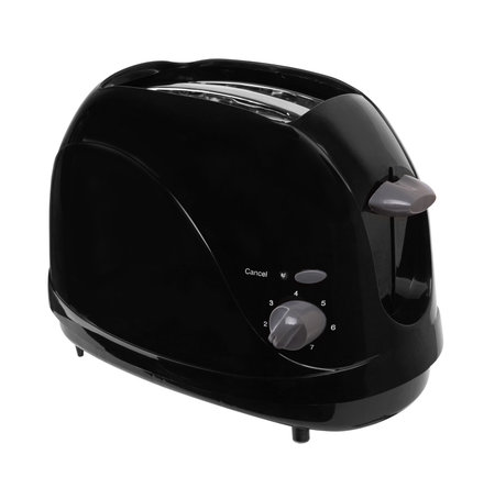 Black toaster isolated on a white background