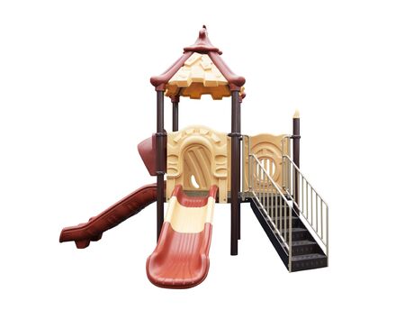 Playground for children isolated on white backgroundの写真素材