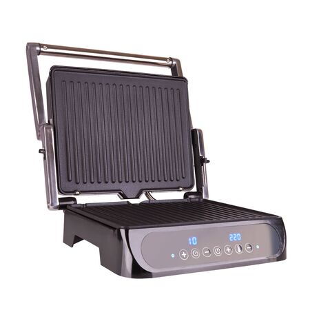 electric grill isolated on a white backgroundの写真素材
