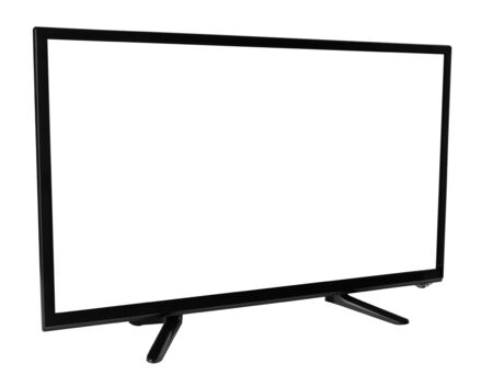 Windscreen led or lcd internet tv monitor isolated on white backgroundの写真素材