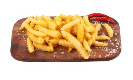 French fries isolated on a white backgroundの写真素材
