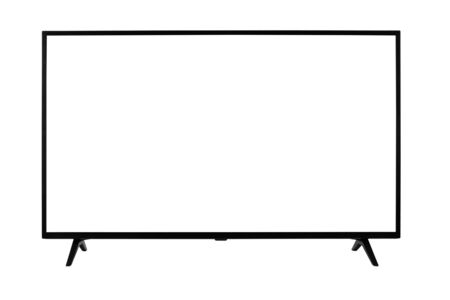 Windscreen led or lcd internet tv monitor isolated on white backgroundの写真素材