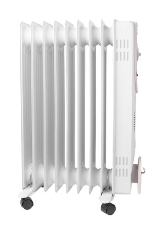 Electric convector isolated on a white backgroundの写真素材