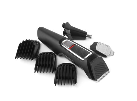 Hair trimmer isolated on a white backgroundの写真素材