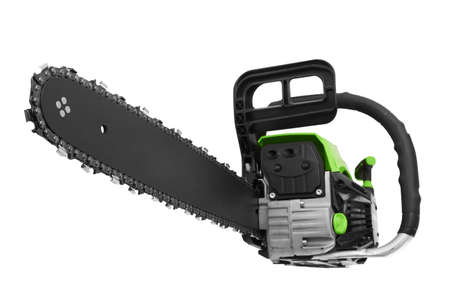 Chainsaw isolated on a white backgroundの写真素材