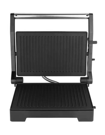 electric grill isolated on a white backgroundの写真素材