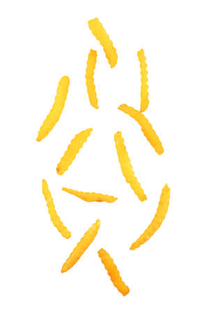 French fries isolated on a white backgroundの写真素材