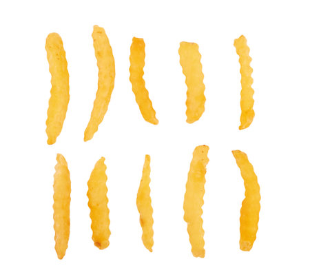 French fries isolated on a white backgroundの写真素材