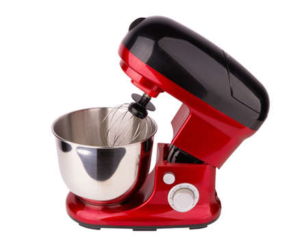 Food processor isolated on white backgroundの写真素材