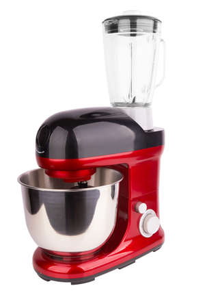 Food processor isolated on white backgroundの写真素材