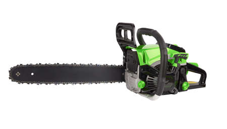 Chainsaw isolated on a white backgroundの写真素材
