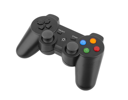 Video game controller isolated on white background