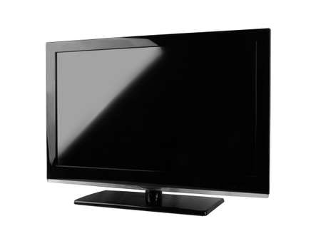 Windscreen led or lcd internet tv monitor isolated on white backgroundの写真素材
