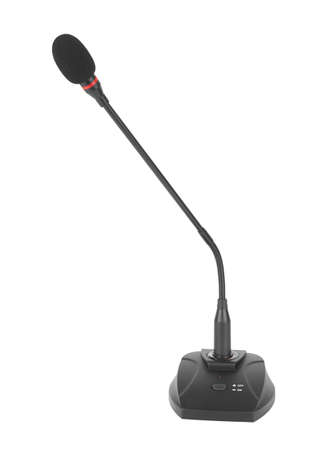 Meeting microphone isolated on a white backgroundの写真素材