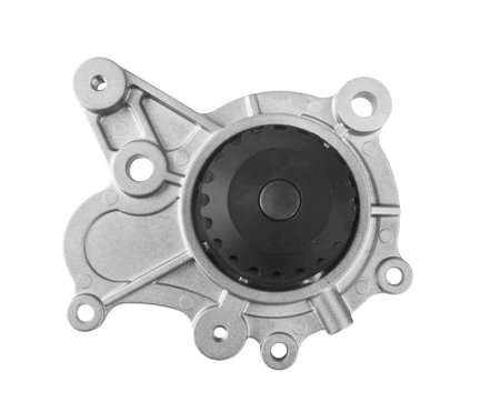 Water pump motor for car isolated on white backgroundの写真素材