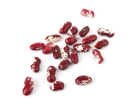 Red beans isolated on a white backgroundの写真素材