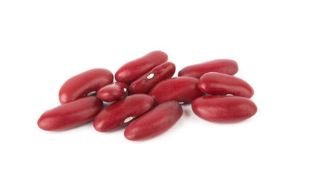 Red beans isolated on a white backgroundの写真素材