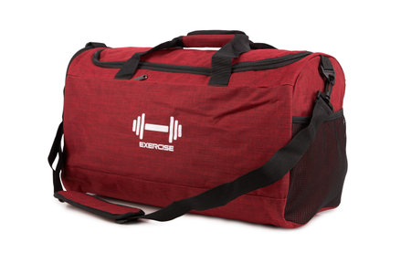 Sport bag isolated on a white backgroundの写真素材