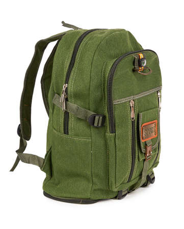 Big backpack for travel isolate on a white backgroundの写真素材