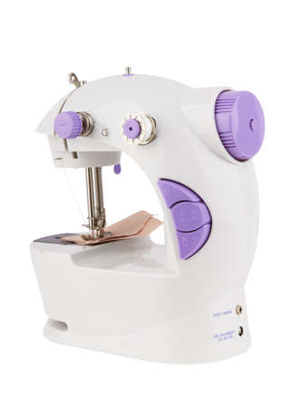 Sewing machine isolated on a white backgroundの写真素材