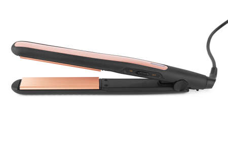 Hair straightener isolated on a white backgroundの写真素材