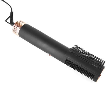 Electric curling iron isolated on white backgroundの写真素材