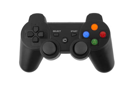 Video game controller isolated on white backgroundの写真素材