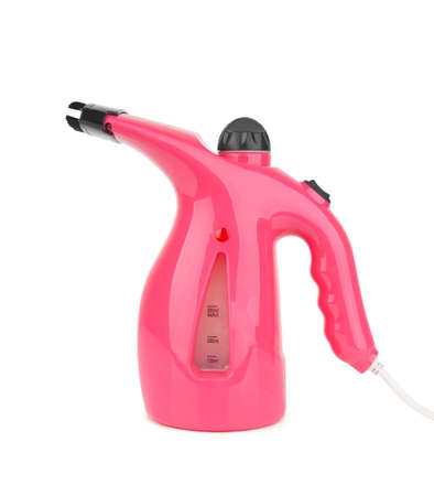 Hand steamer for clothes insulated on a white background.の写真素材