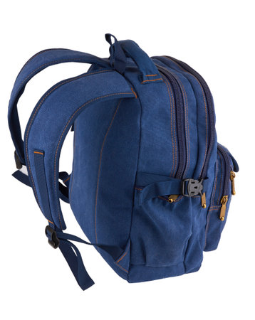 Big backpack for travel isolate on a white backgroundの写真素材