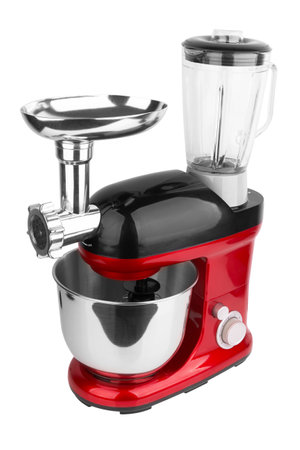 Food processor isolated on white backgroundの写真素材