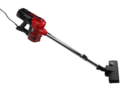 Handheld vacuum cleaner isolated on white backgroundの写真素材
