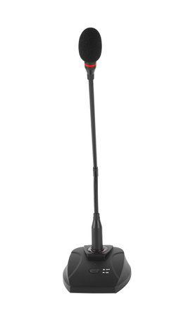 Meeting microphone isolated on a white backgroundの写真素材