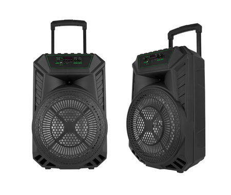 Portable speaker isolated on a white backgroundの写真素材