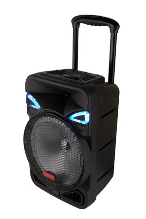 Portable speaker isolated on a white backgroundの写真素材