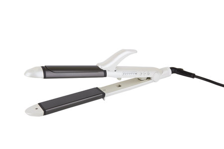 Hair straightener isolated on a white backgroundの写真素材