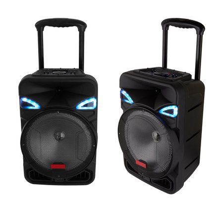 Portable speaker isolated on a white backgroundの写真素材