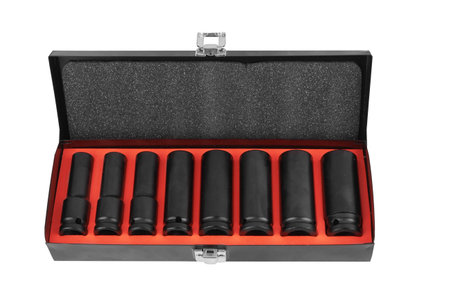 Impact socket set for wrenchの写真素材