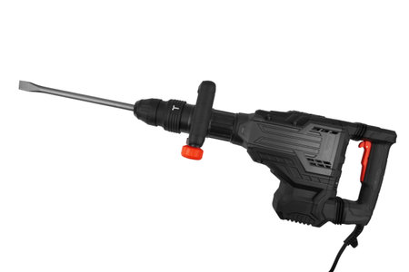 Electric jackhammer isolated on a white backgroundの写真素材