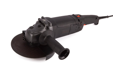 Angle grinder tool isolated on a white backgroundの写真素材