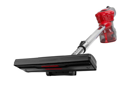 Handheld vacuum cleaner isolated on white backgroundの写真素材
