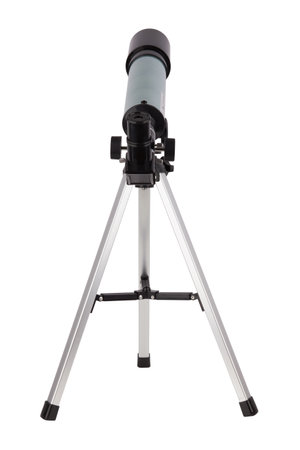 Modern telescope isolated on a white backgroundの写真素材