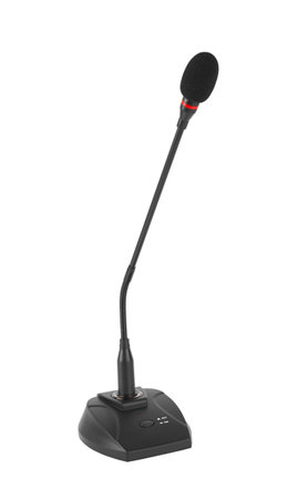 Meeting microphone isolated on a white backgroundの写真素材